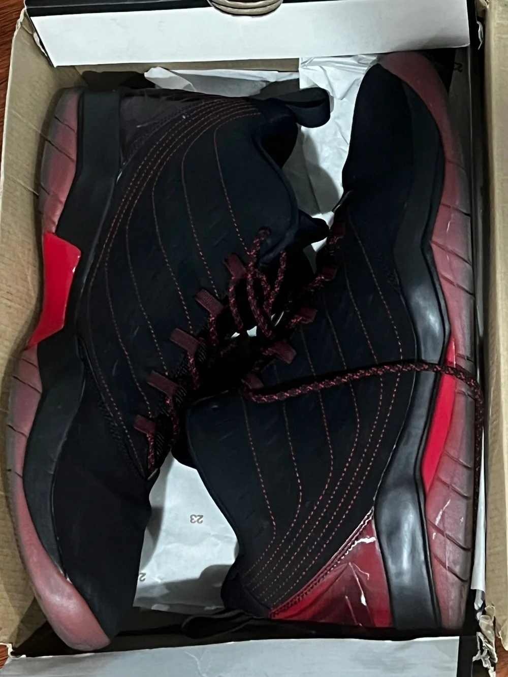 Jordan Horizon High-Top Sneakers in Black and Red.